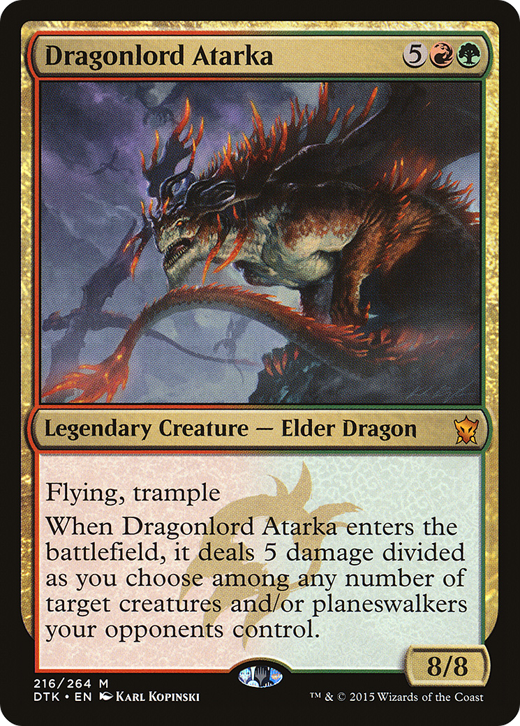 Magic: The Gathering - Dragonlord Atarka Foil - Dragons of Tarkir