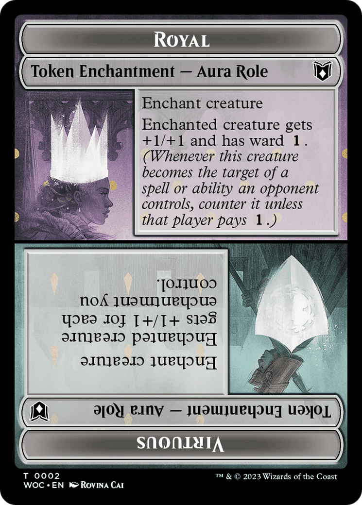 Magic: The Gathering - Royal // Virtuous Token - Wilds of Eldraine Commander Tokens