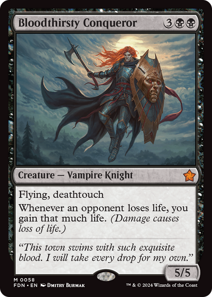Magic: The Gathering - Bloodthirsty Conqueror Foil - Foundations