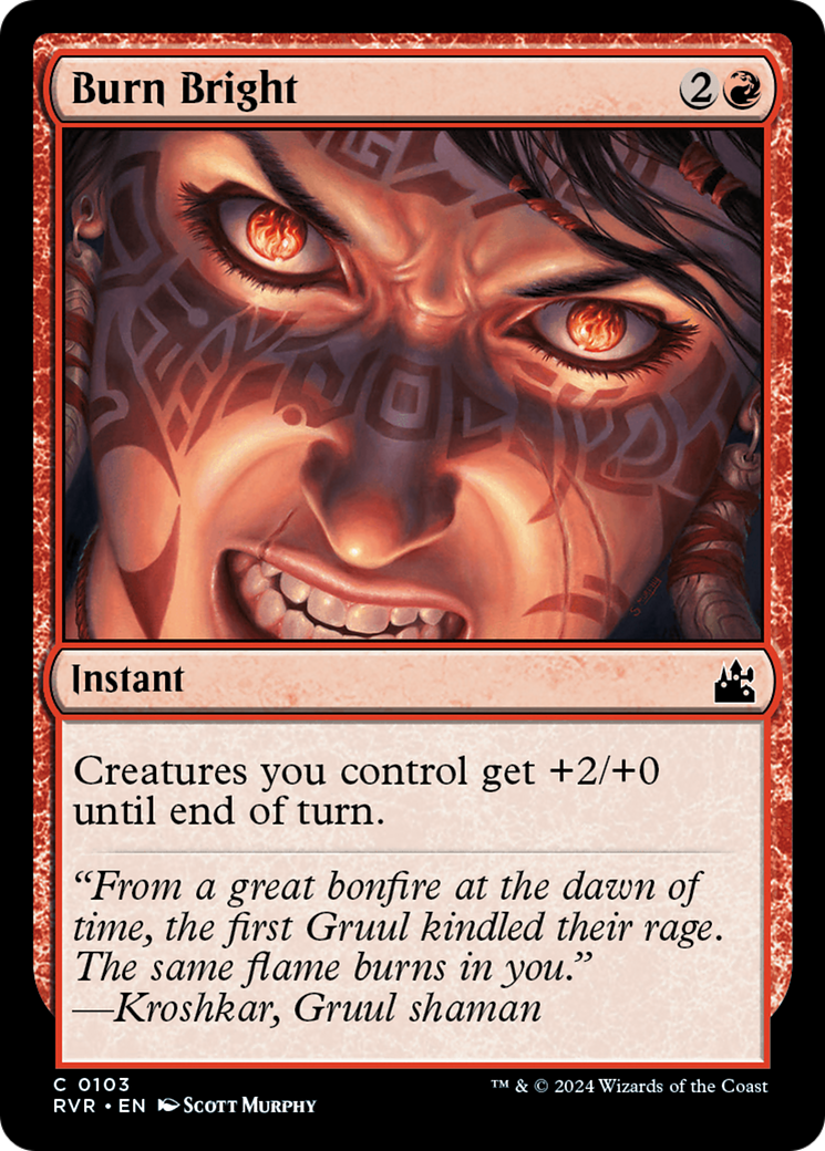 Magic: The Gathering - Burn Bright Foil - Ravnica Remastered