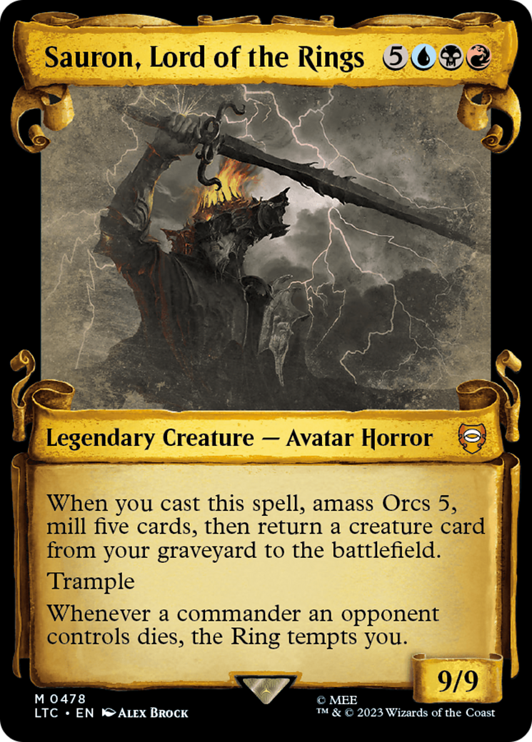 Magic: The Gathering - Sauron, Lord of the Rings Foil - Tales of Middle-earth Commander