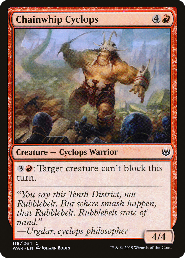 Magic: The Gathering - Chainwhip Cyclops Foil - War of the Spark
