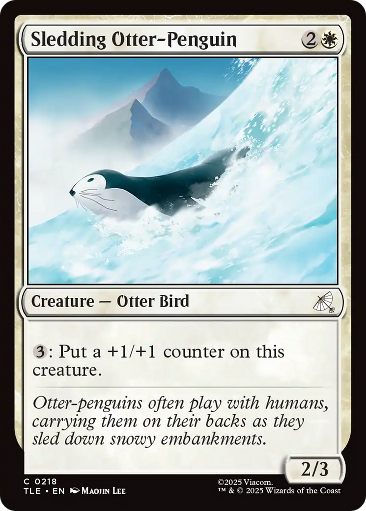 Magic: The Gathering - Sledding Otter-Penguin Foil - Avatar: The Last Airbender Eternal