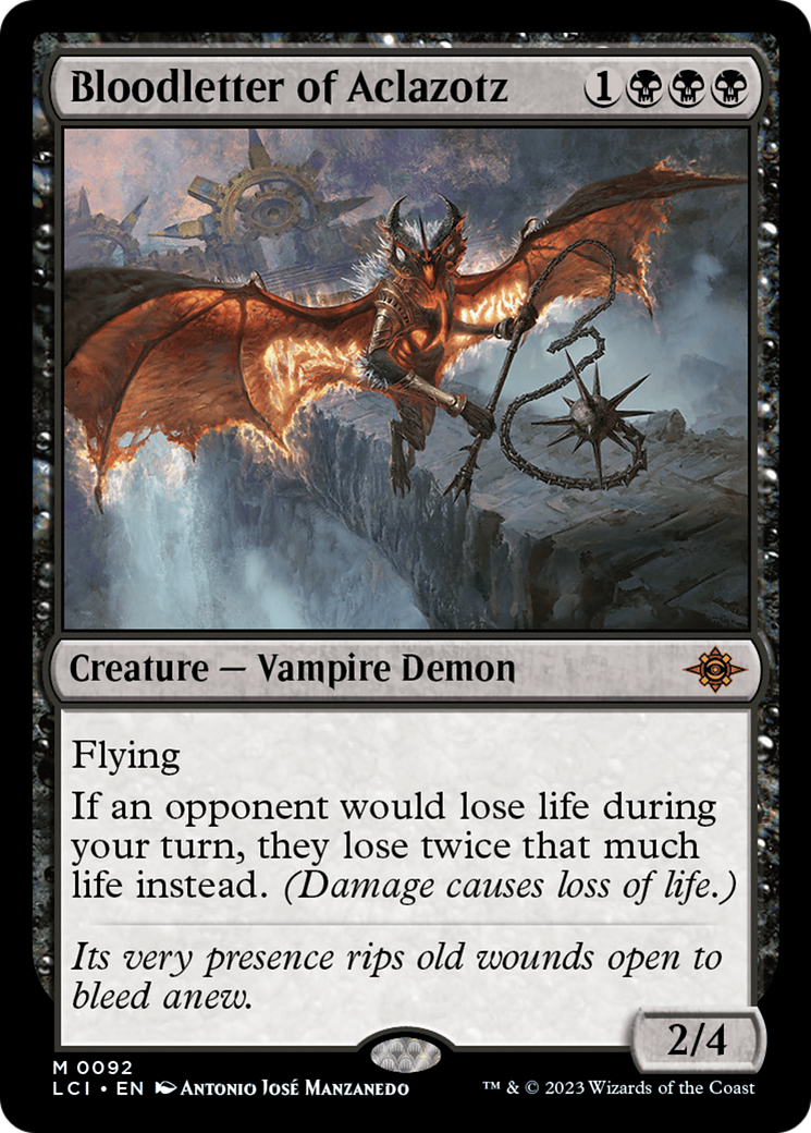 Magic: The Gathering - Bloodletter of Aclazotz Foil - The Lost Caverns of Ixalan