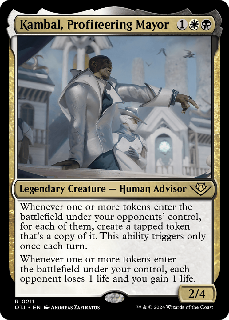 Magic: The Gathering - Kambal, Profiteering Mayor Foil - Outlaws of Thunder Junction