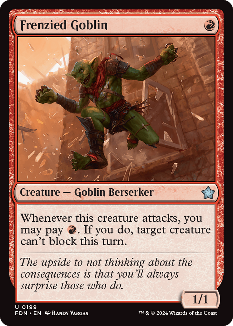 Magic: The Gathering - Frenzied Goblin Foil - Foundations