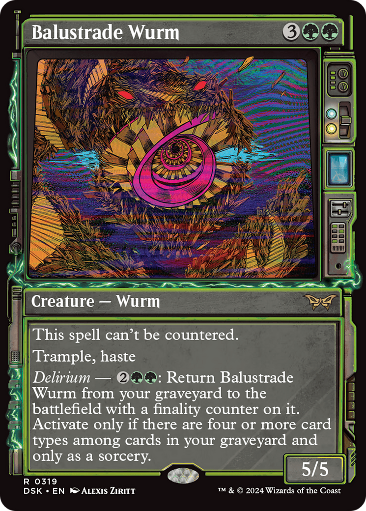 Magic: The Gathering - Balustrade Wurm - Duskmourn: House of Horror