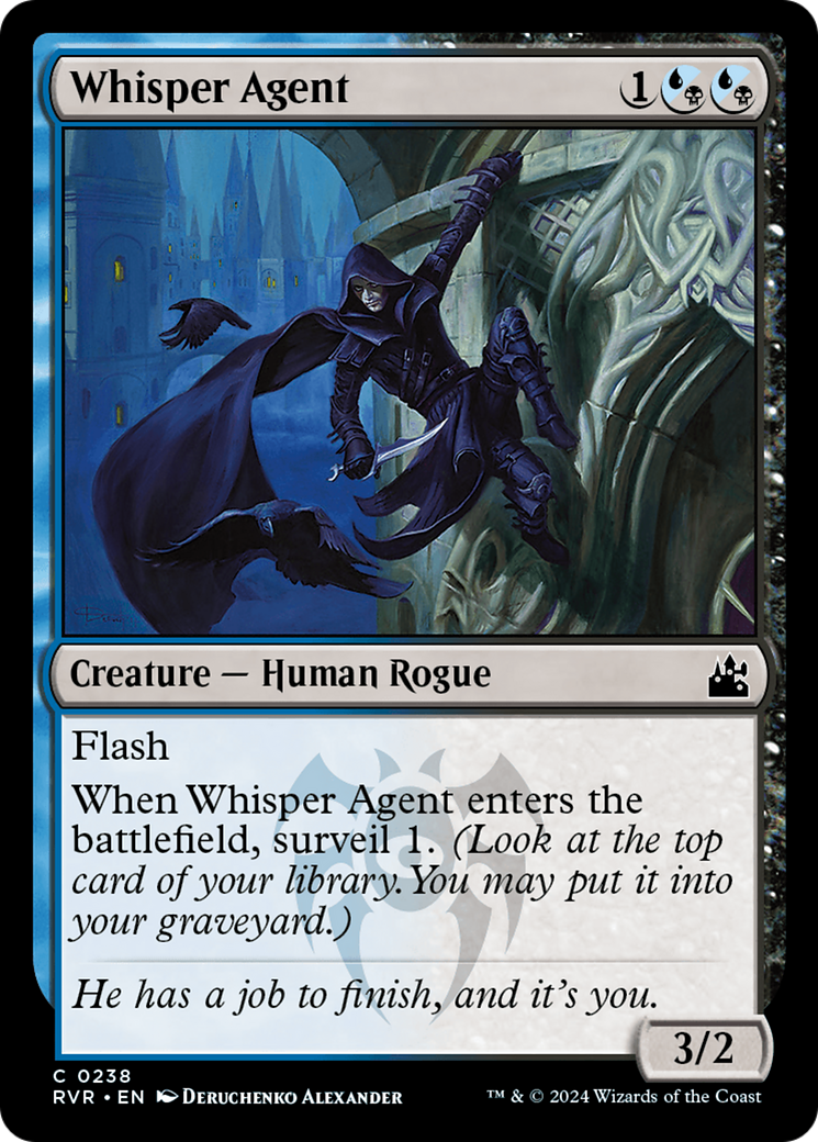 Magic: The Gathering - Whisper Agent Foil - Ravnica Remastered