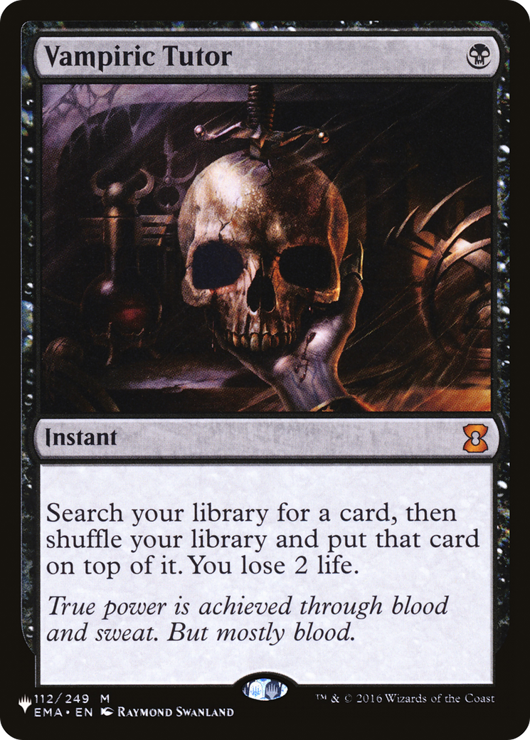 Magic: The Gathering - Vampiric Tutor - The List