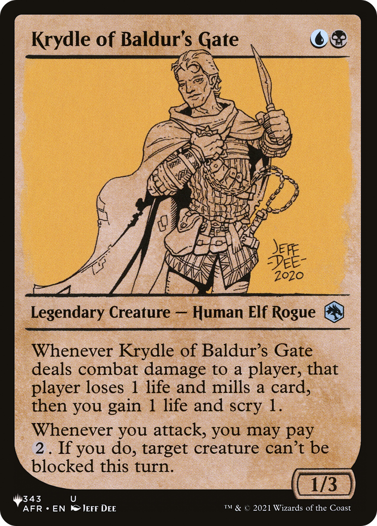 Magic: The Gathering - Krydle of Baldur's Gate - The List