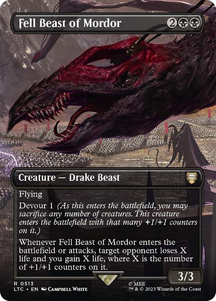 Magic: The Gathering - Fell Beast of Mordor Foil - Tales of Middle-earth Commander