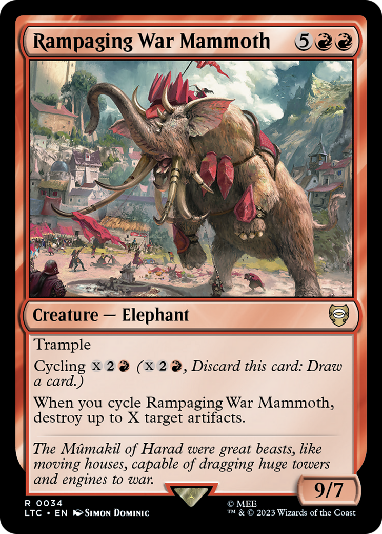 Magic: The Gathering - Rampaging War Mammoth - Tales of Middle-earth Commander