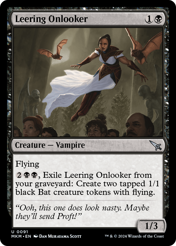 Magic: The Gathering - Leering Onlooker Foil - Murders at Karlov Manor