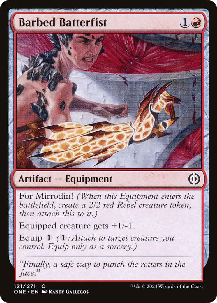 Magic: The Gathering - Barbed Batterfist Foil - Phyrexia: All Will Be One