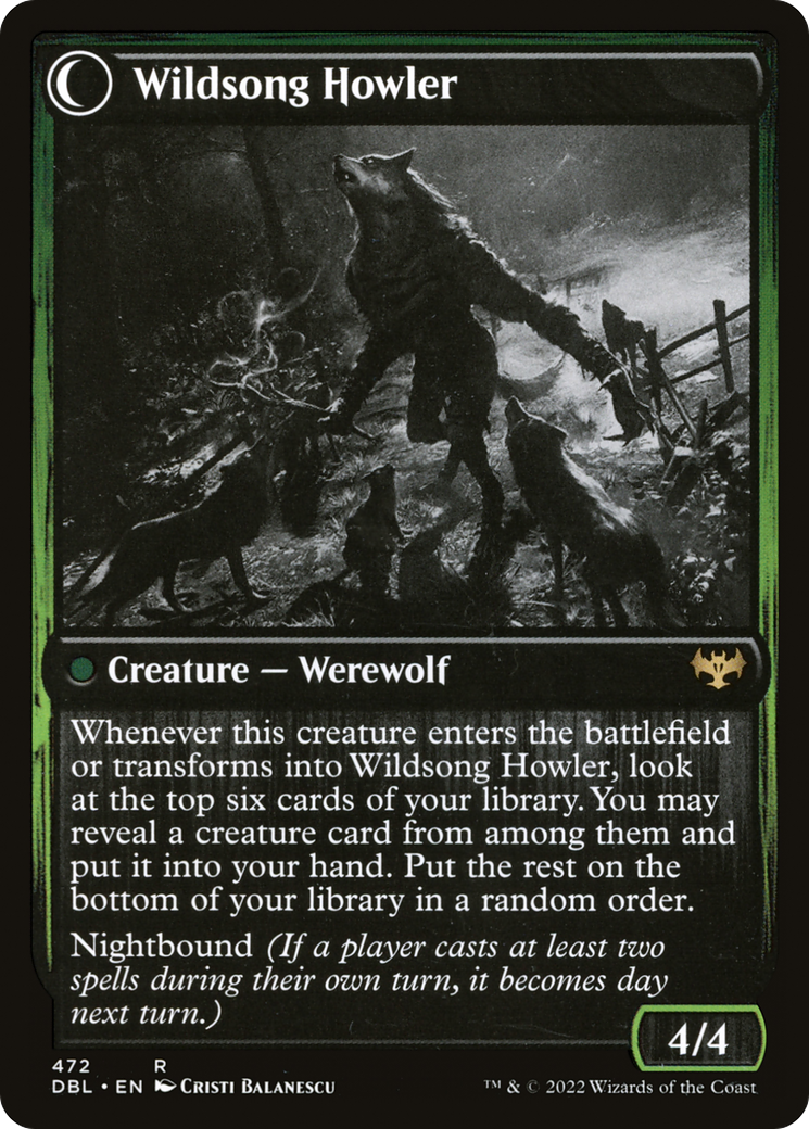 Magic: The Gathering - Howlpack Piper // Wildsong Howler Foil - Innistrad: Double Feature