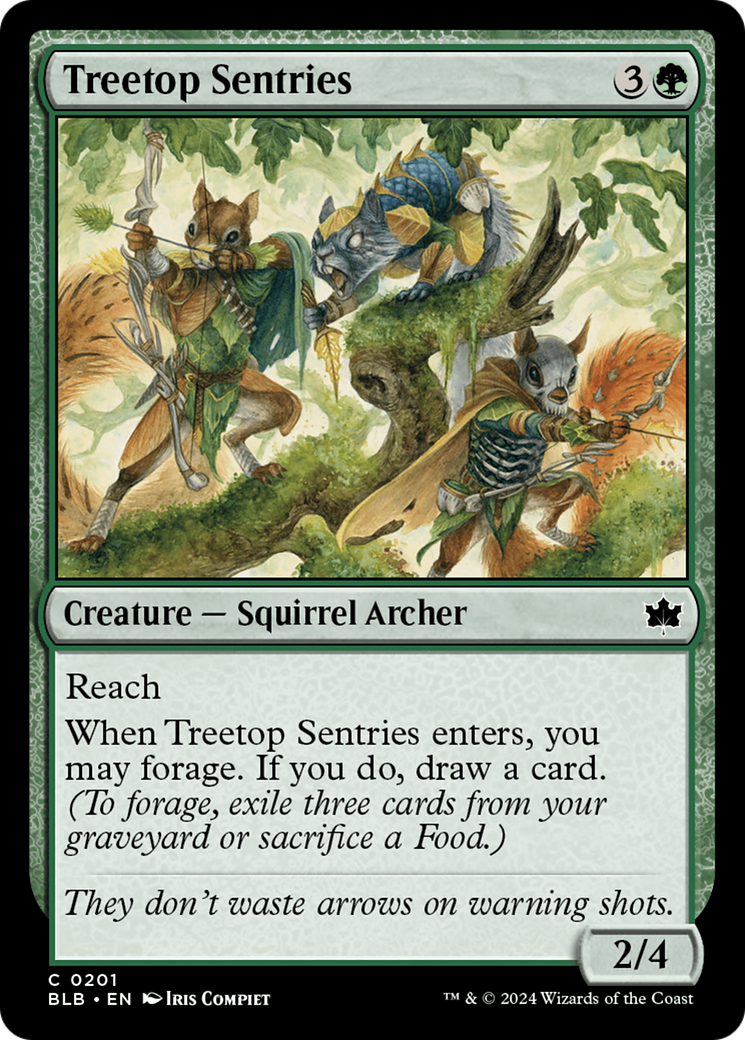 Magic: The Gathering - Treetop Sentries Foil - Bloomburrow
