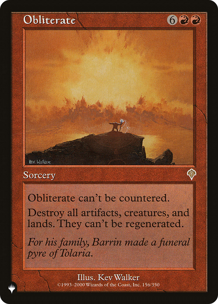 Magic: The Gathering - Obliterate - The List