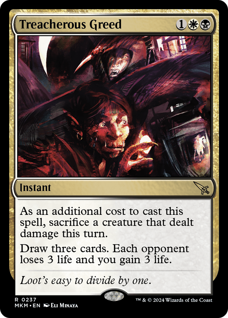Magic: The Gathering - Treacherous Greed Foil - Murders at Karlov Manor