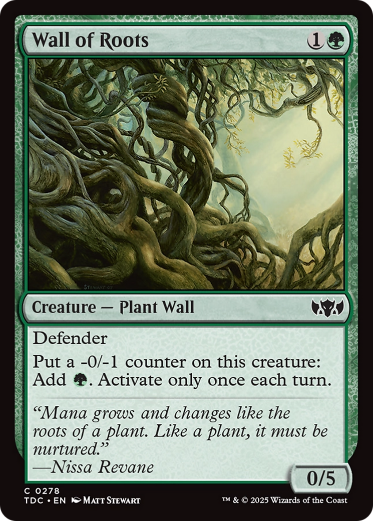 Magic: The Gathering - Wall of Roots - Tarkir: Dragonstorm Commander