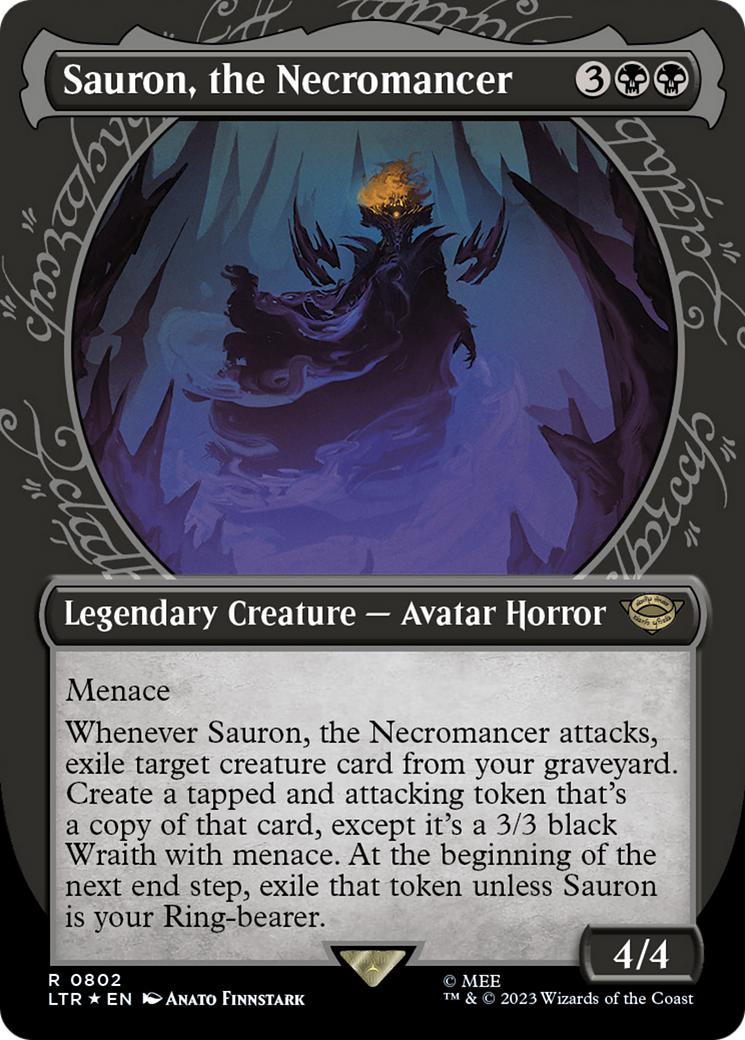 Magic: The Gathering - Sauron, the Necromancer Foil - The Lord of the Rings: Tales of Middle-earth