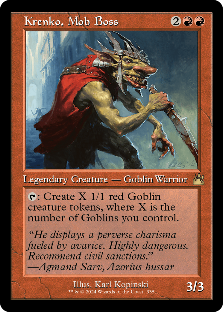 Magic: The Gathering - Krenko, Mob Boss Foil - Ravnica Remastered