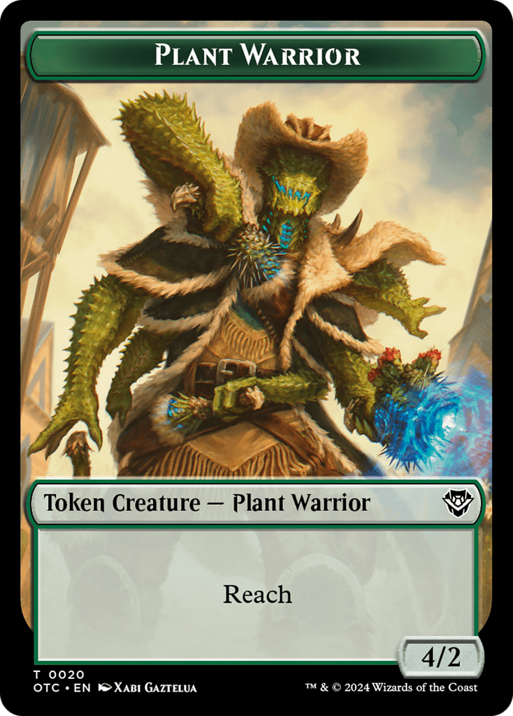 Magic: The Gathering - Plant Warrior Token - Outlaws of Thunder Junction Commander Tokens