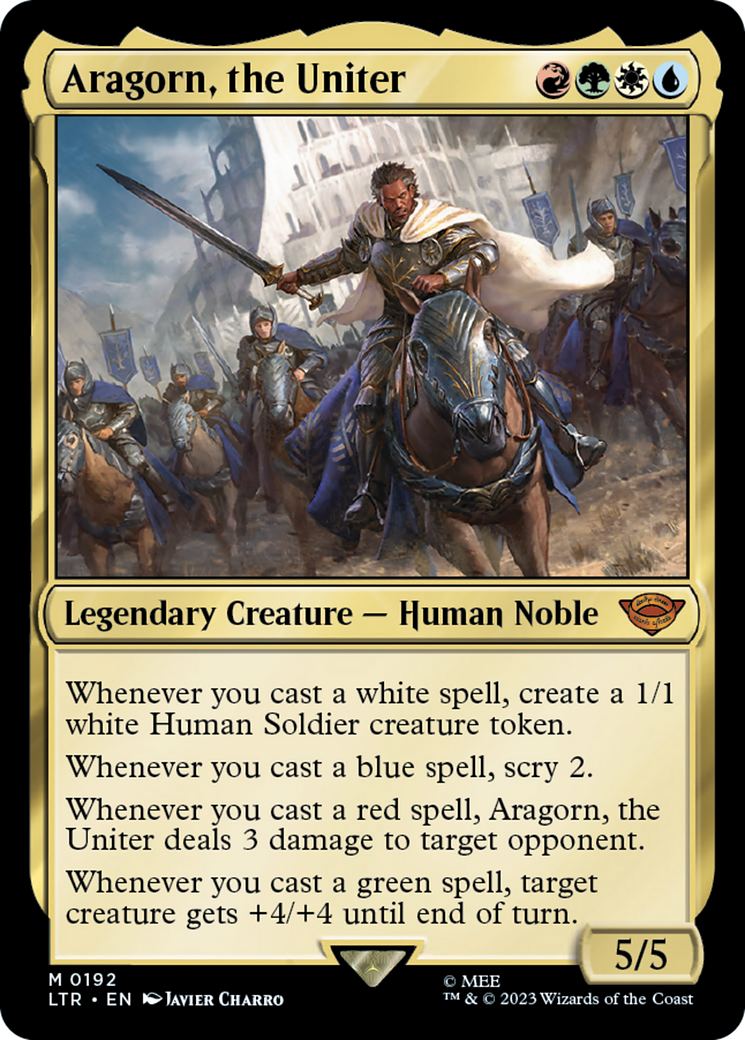 Magic: The Gathering - Aragorn, the Uniter Foil - The Lord of the Rings: Tales of Middle-earth