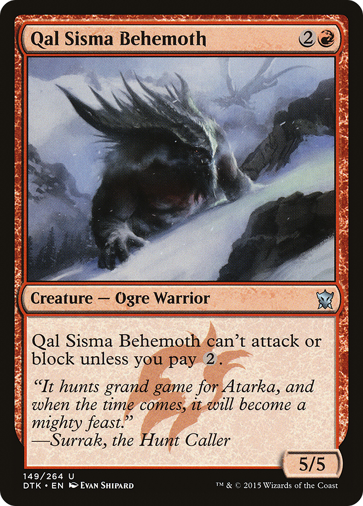 Magic: The Gathering - Qal Sisma Behemoth Foil - Dragons of Tarkir