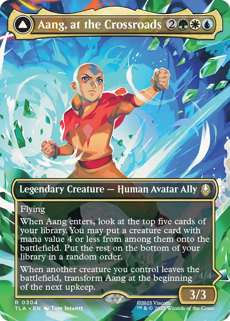Magic: The Gathering - Aang, at the Crossroads // Aang, Destined Savior Foil - Avatar: The Last Airbender