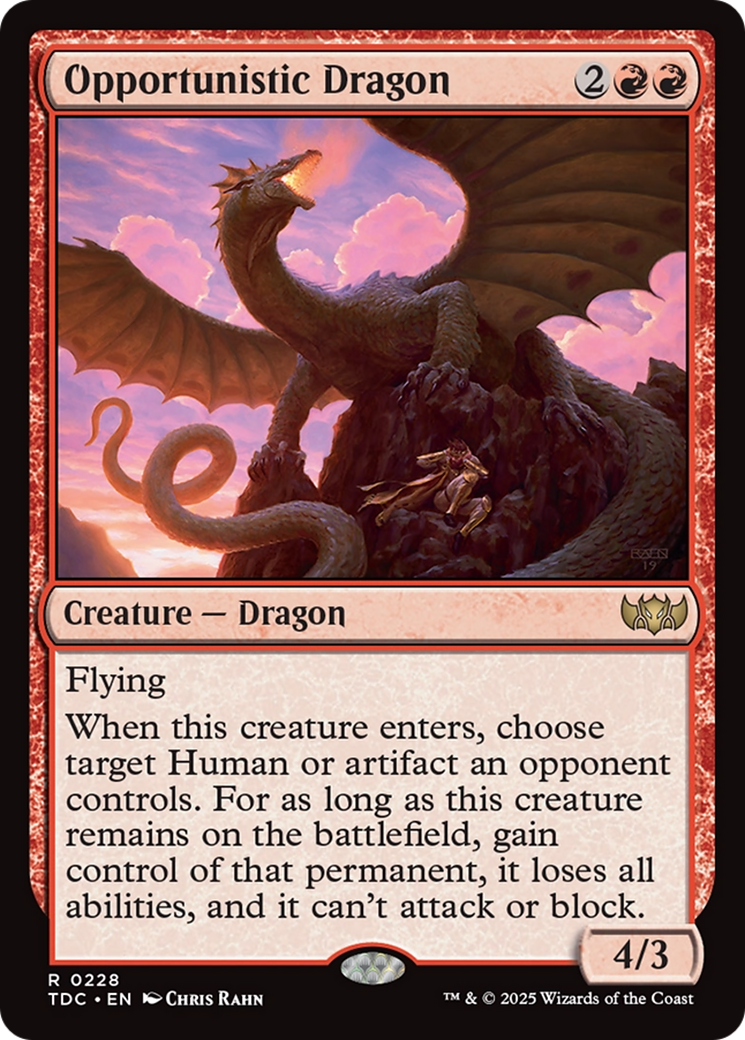 Magic: The Gathering - Opportunistic Dragon - Tarkir: Dragonstorm Commander