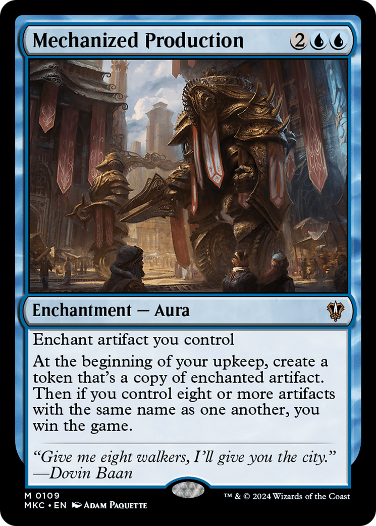 Magic: The Gathering - Mechanized Production - Murders at Karlov Manor Commander