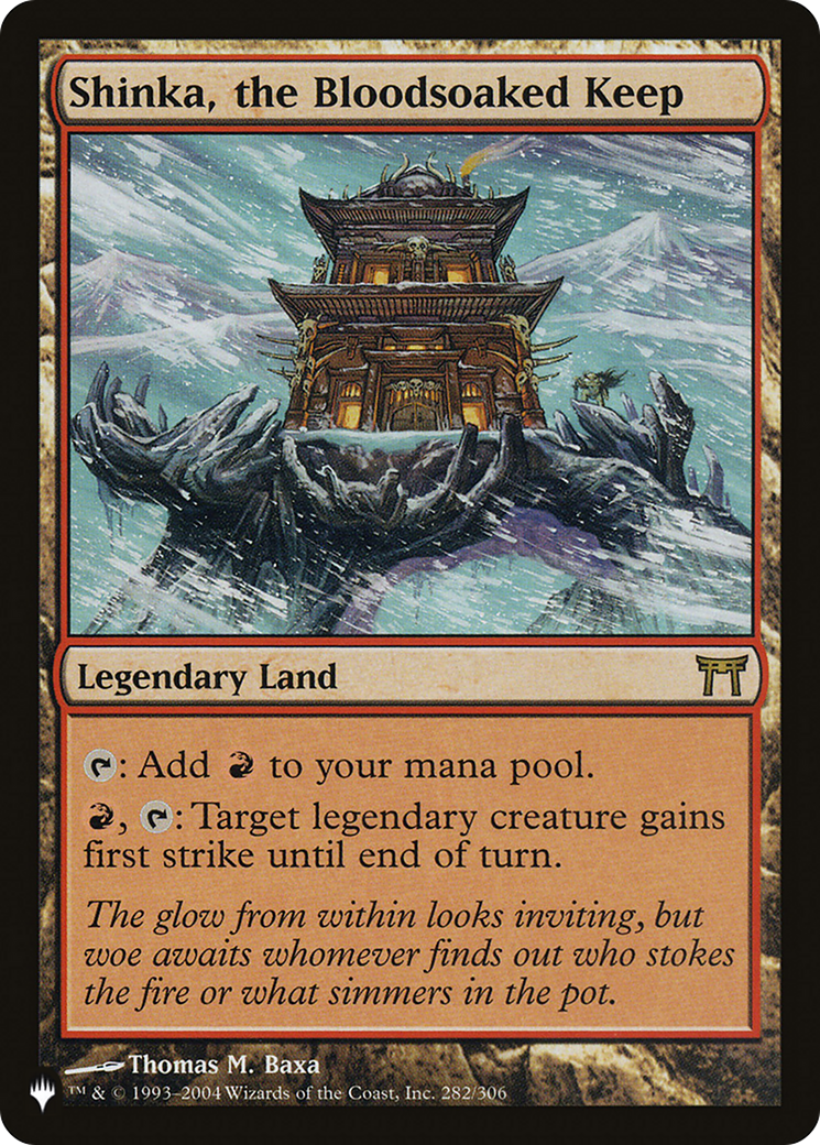 Magic: The Gathering - Shinka, the Bloodsoaked Keep - The List