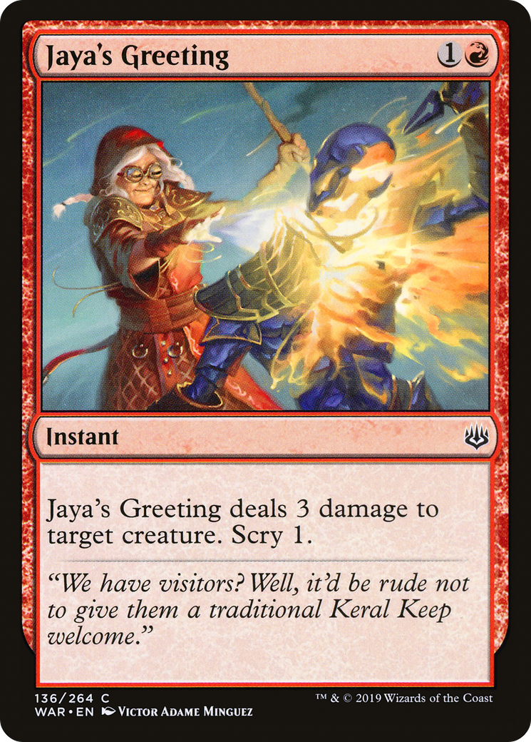 Magic: The Gathering - Jaya's Greeting Foil - War of the Spark