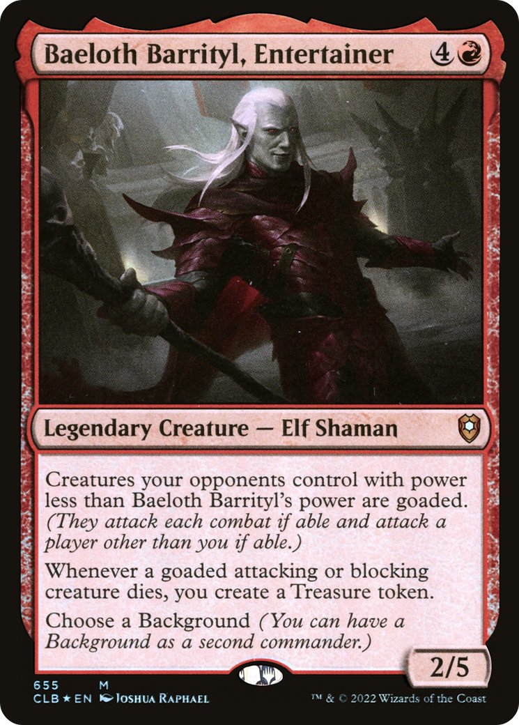 Magic: The Gathering - Baeloth Barrityl, Entertainer Foil - Commander Legends: Battle for Baldur's Gate