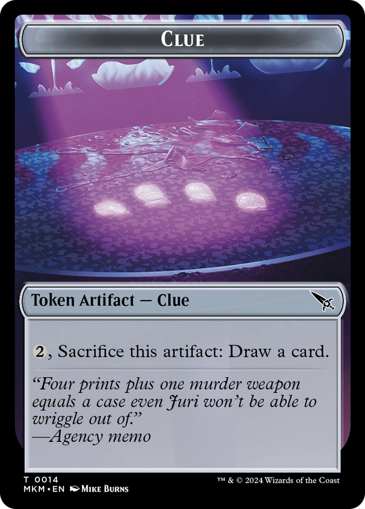 Magic: The Gathering - Clue Token - Murders at Karlov Manor Tokens