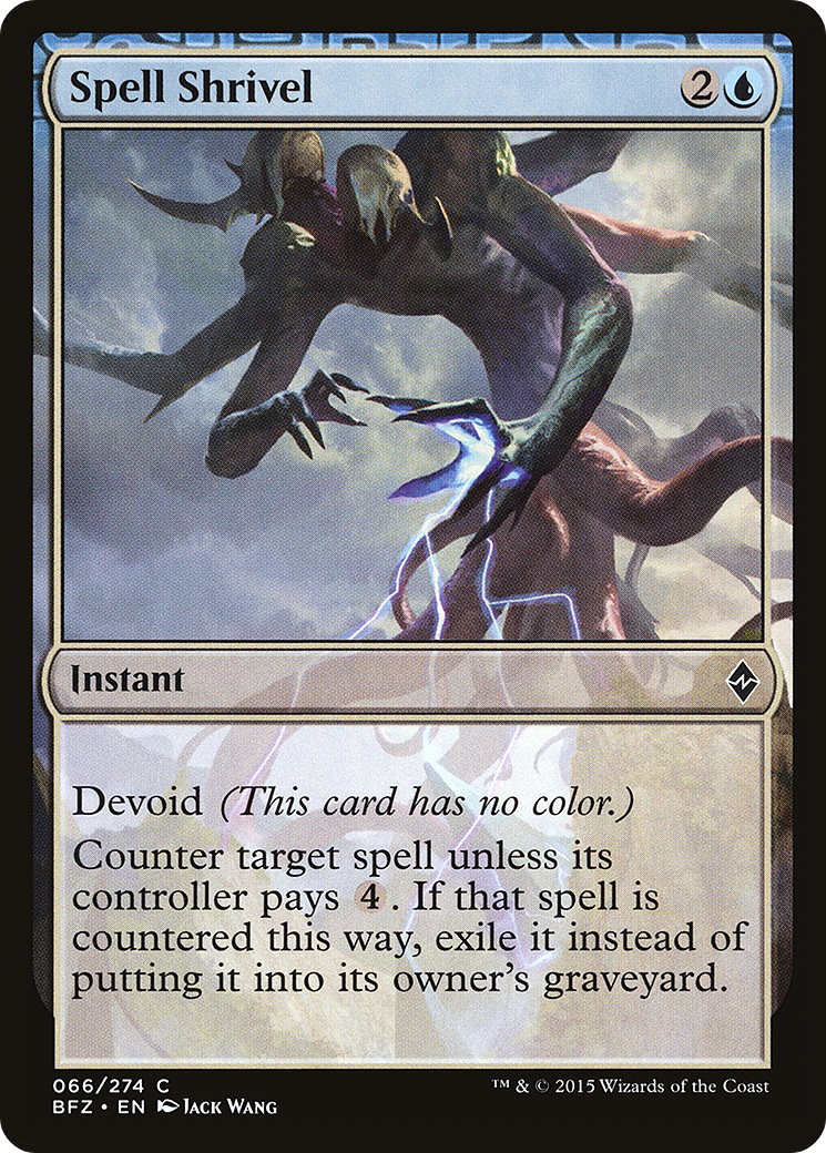 Magic: The Gathering - Spell Shrivel Foil - Battle for Zendikar