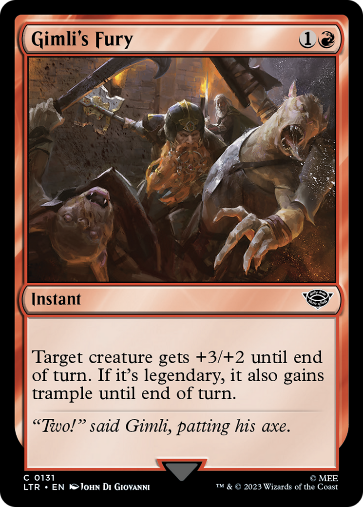 Magic: The Gathering - Gimli's Fury - The Lord of the Rings: Tales of Middle-earth