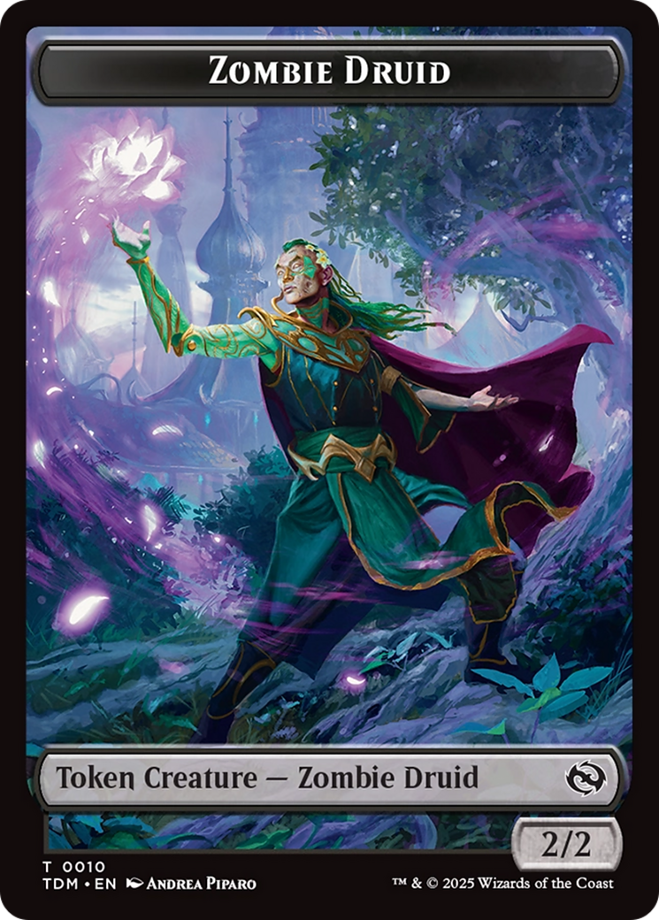 Magic: The Gathering - Zombie Druid Token - Tarkir: Dragonstorm Tokens