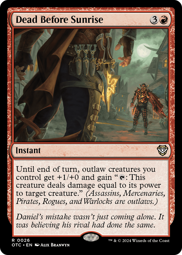 Magic: The Gathering - Dead Before Sunrise - Outlaws of Thunder Junction Commander