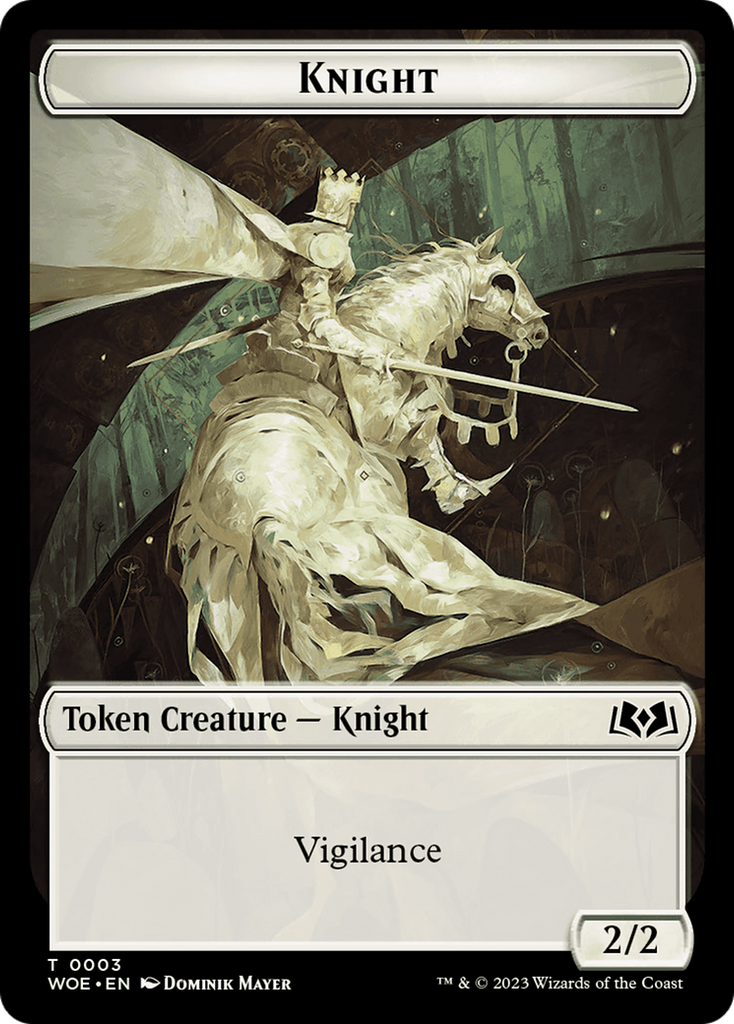 Magic: The Gathering - Knight Token - Wilds of Eldraine Tokens