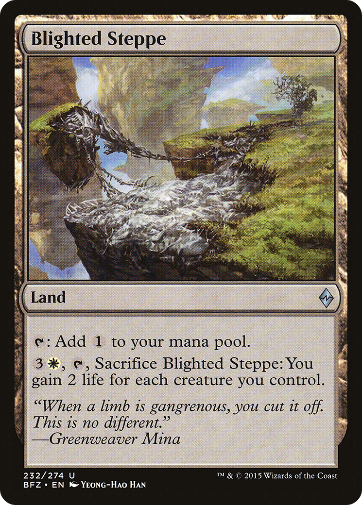 Magic: The Gathering - Blighted Steppe Foil - Battle for Zendikar