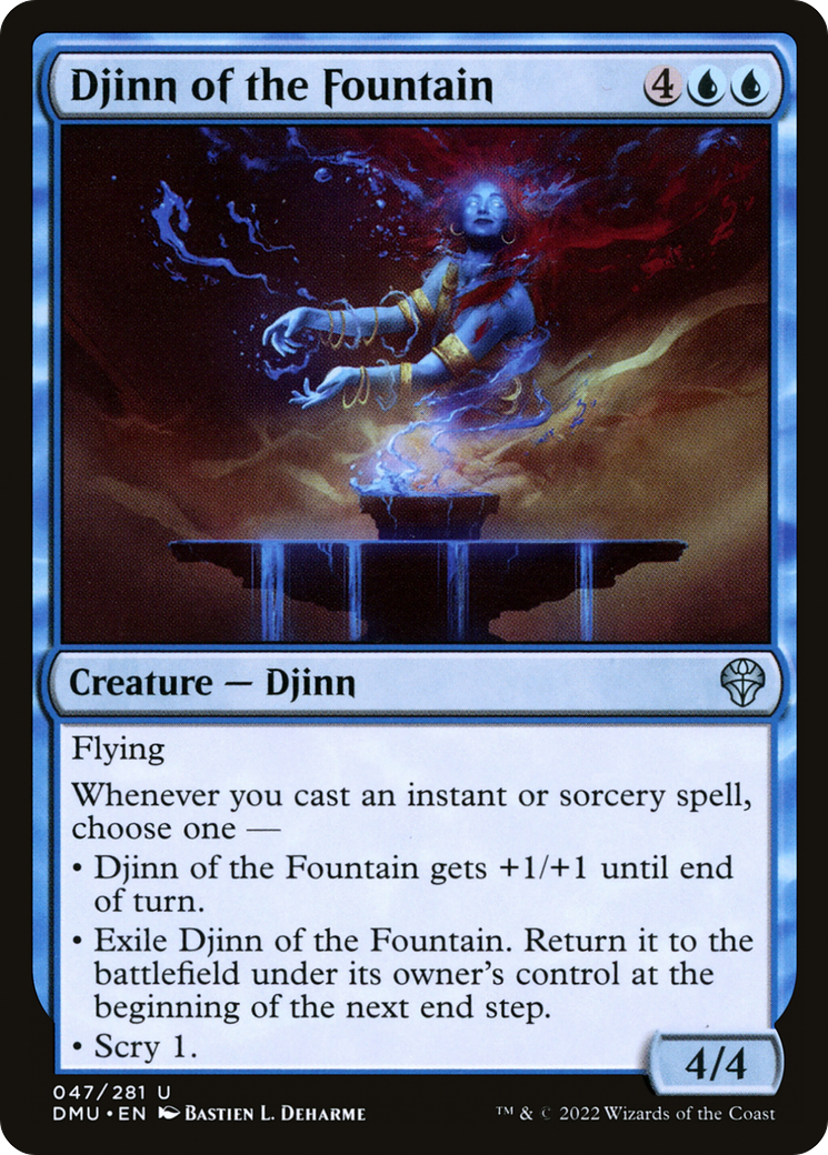 Magic: The Gathering - Djinn of the Fountain Foil - Dominaria United