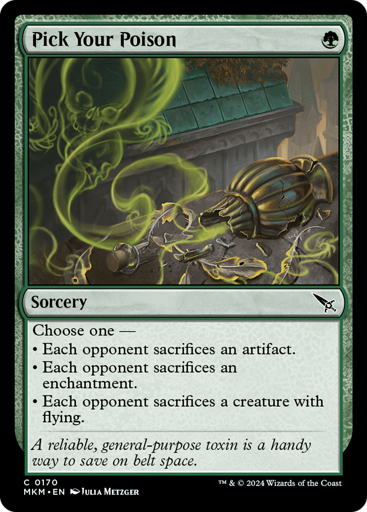 Magic: The Gathering - Pick Your Poison Foil - Murders at Karlov Manor