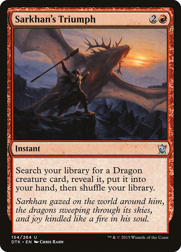 Magic: The Gathering - Sarkhan's Triumph Foil - Dragons of Tarkir