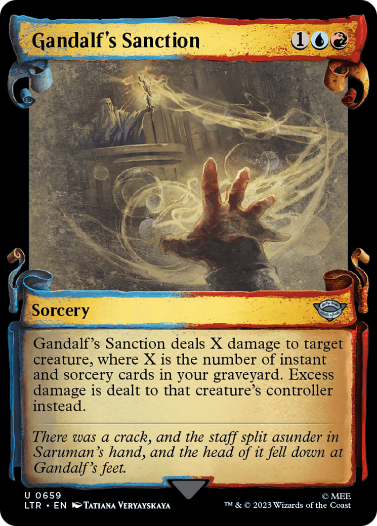 Magic: The Gathering - Gandalf's Sanction Foil - The Lord of the Rings: Tales of Middle-earth