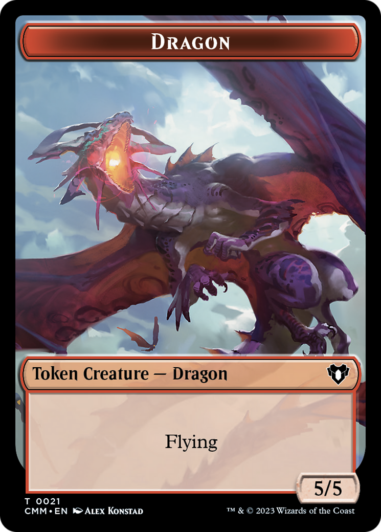 Magic: The Gathering - Dragon Token - Commander Masters Tokens