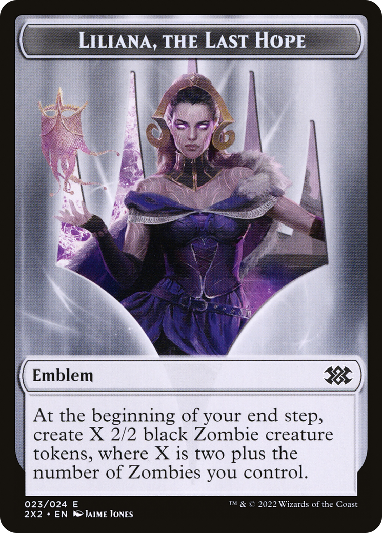 Magic: The Gathering - Liliana, the Last Hope Emblem - Double Masters 2022 Tokens
