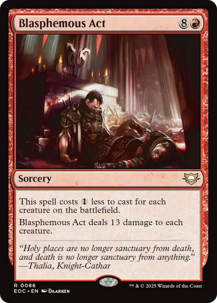 Magic: The Gathering - Blasphemous Act - Edge of Eternities Commander