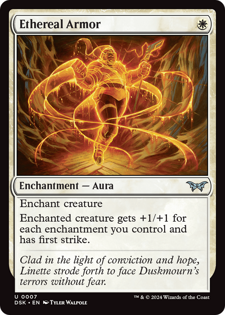 Magic: The Gathering - Ethereal Armor Foil - Duskmourn: House of Horror