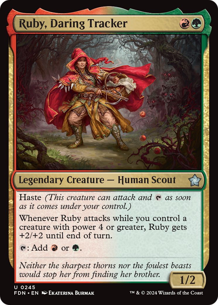 Magic: The Gathering - Ruby, Daring Tracker Foil - Foundations